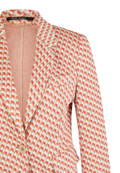 Kurzer Jerseyblazer aus grafischem Jacquard