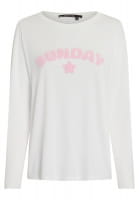 Shirt with terrycloth appliqué