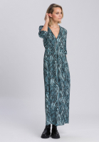Maxi dress with reptile print