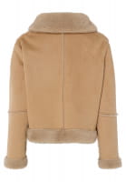 Faux fur jacket in shirt style