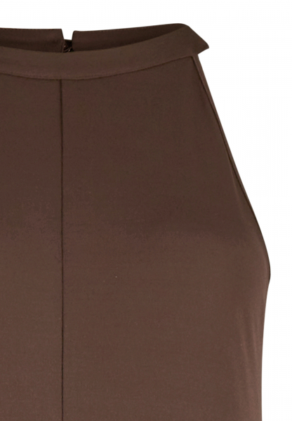 Halterneck dress in flowing crêpe jersey