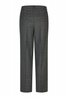 Checkered pleated pants with silver thread