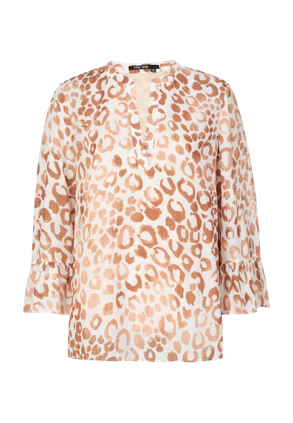 Batiste blouse with leo print