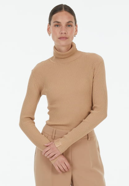 Ribbed turtleneck sweater