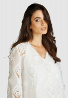 Embroidered chiffon blouse