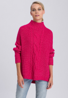 Oversize-Pullover mit Zopfmuster