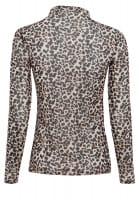 Mesh-Shirt mit Leopardenprint