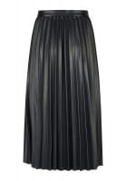 Pleated faux leather skirt