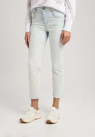 Cropped Flared Jeans mit heller Waschung