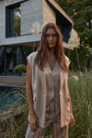 Blazer jacket in shimmering linen Blazer jacket in shimmering linen