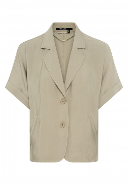 Short blazer in shiny twill