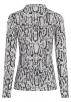 Mesh-Shirt mit Snakeprint