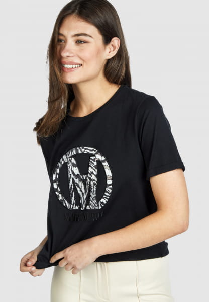T-Shirt mit appliziertem Logo-Print