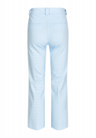 Flared jeans with mini pattern jacquard