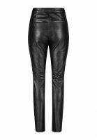 Faux leather pants with metal details