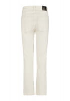 Cropped flared trousers colored denim