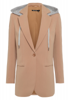 Blazer with grey mélange hood