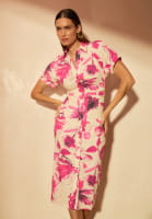 Midikleid mit Blumenprint