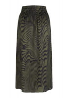 Midi skirt with abstract line print