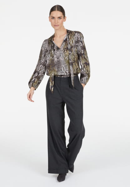 Flanellhose mit Bundfalten