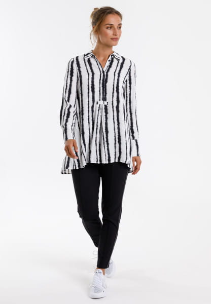 Tunic blouse im Streifen-Print