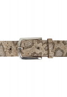 Belt with vintage leopard print