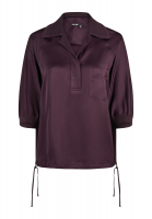 Viscose polo shirt with a knit collar