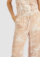 Cropped slip trousers with geometric print