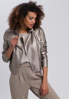 Biker jacket made from vegan faux leather