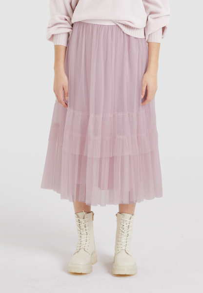 Midi skirt with tulle