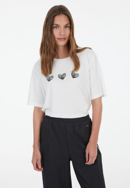 T-Shirt mit Herz Print