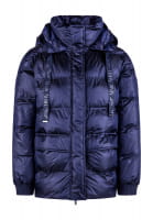 Puffer jacket with ribbed cuffs