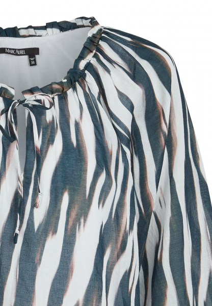 Blouse with abstract animal print