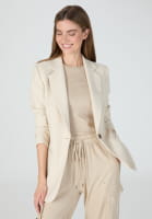 Blazer with belt in viscose blend