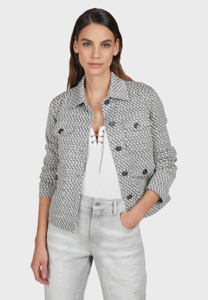 Lurex jacquard blazer