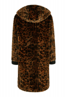 Coat with leopard print