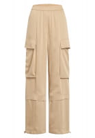 Trousers in matt satin