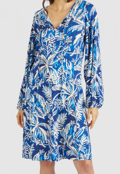 Jerseykleid mit Tropical-Print