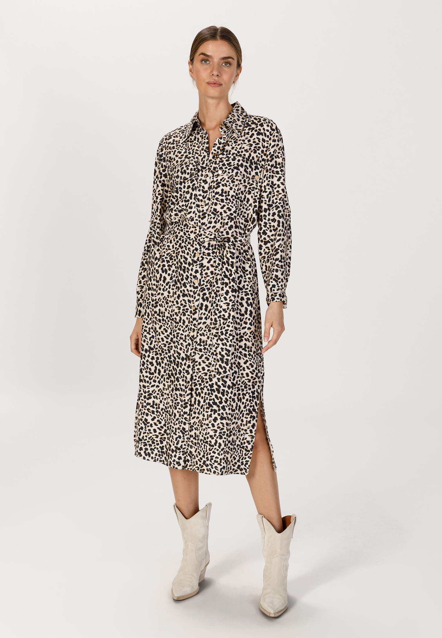 MARC AUREL Kleid mit Leopardenprint