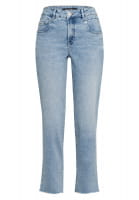 Jeans with a medium blue wash