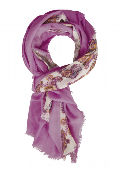 Ecovero scarf with paisley print