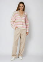 Sweater with pastel stripes