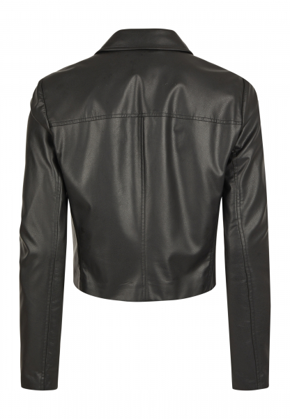 Biker jacket made of elastic vegan leather
