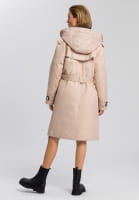 Parka with recycled artificial down