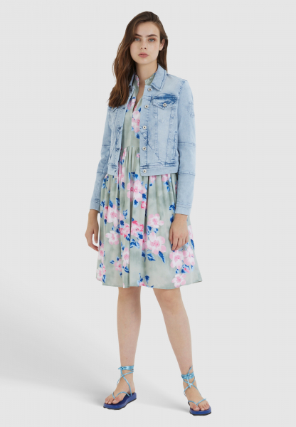 Dress with batik flower print