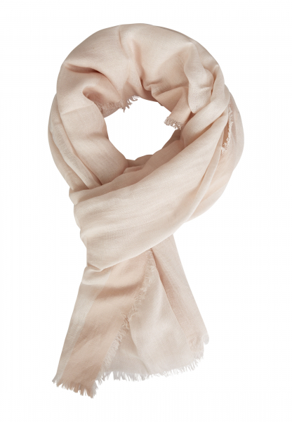 Linen blend scarf with contrast edge