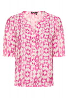 Blouse with pink print