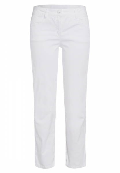 Cropped-Jeans aus leichtem White Denim