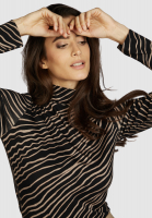 Turtleneck shirt with stripe print