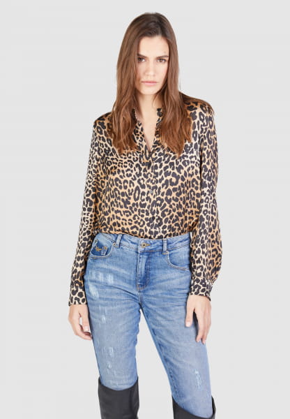 Bluse mit Leoprint